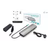 i-tec Metal USB-C Nano 2x Display Docking Station su PD 100 W ir 100 W įkrovikliu