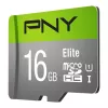 PNY Micro SD Elite 16GB Class 10 UHS-I U1 + SD adapteris, skaitymo greitis 100 MB/s
