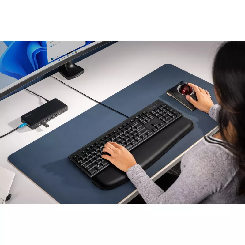 Kensington K63727WW, pilno dydžio (100%), laidinė, USB, membraninė, QWERTY, juoda klaviatūra