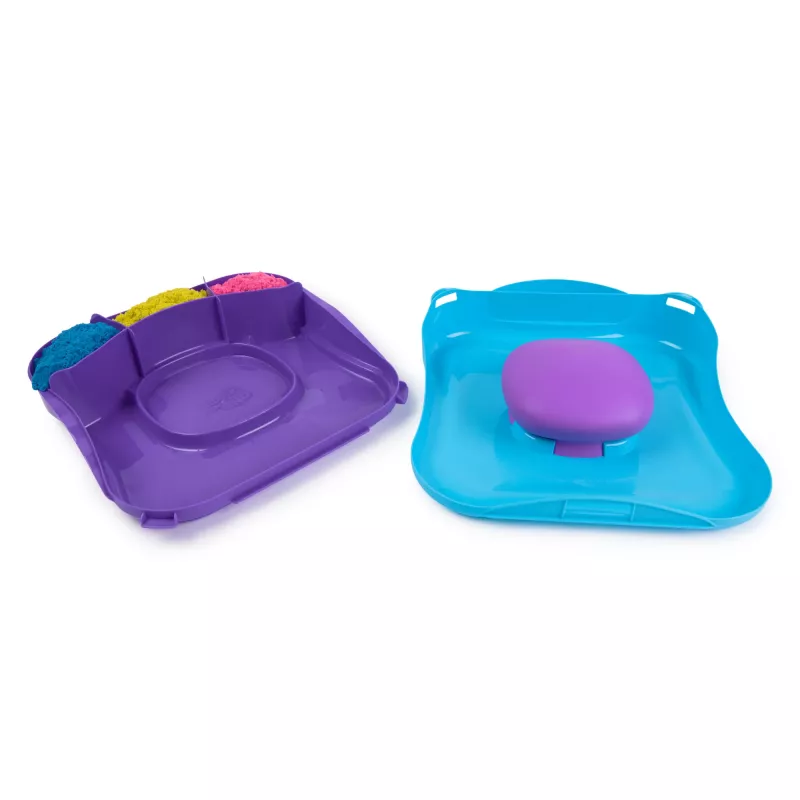 Kinetic Sand SquishMotion – kūrybinis smėlio rinkinys su formomis ir dėklu