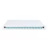 DIGITUS optinio pluošto sujungimo dėžė, 1U, su 24x LC duplex adapteriais, OM3 spalvotais pigtailiais ir sujungimo kasete