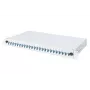 DIGITUS 1U optinė sujungimo dėžė su 24x LC duplex adapteriais, OS2 vienmodė, su sujungimo kasetėmis ir spalvotais pigtailiais