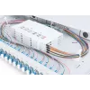 DIGITUS 1U optinė sujungimo dėžė su 24x LC duplex adapteriais, OS2 vienmodė, su sujungimo kasetėmis ir spalvotais pigtailiais