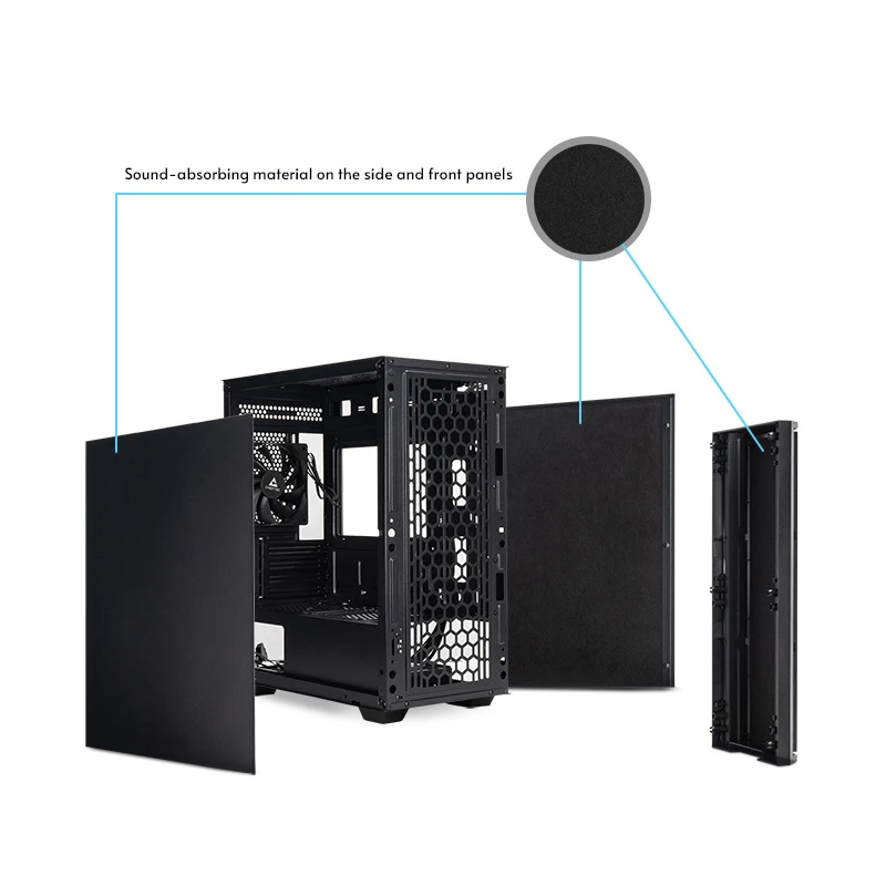 Chieftec AZ-01B-OP kompiuterio korpusas Mini Tower Juodas