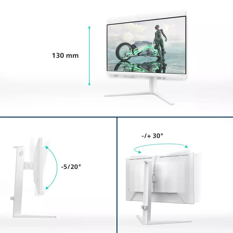 Philips Evnia 24M2N3201A/00 kompiuterio monitorius 60.5 cm (23.8 colio) 1920 x 1080 pikselių Full HD LCD Baltas