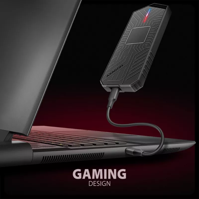 Axagon EEM2-GAM išorinis M.2 dėklas USB-C 10Gbps, be varžtų, NVMe ir SATA SSD