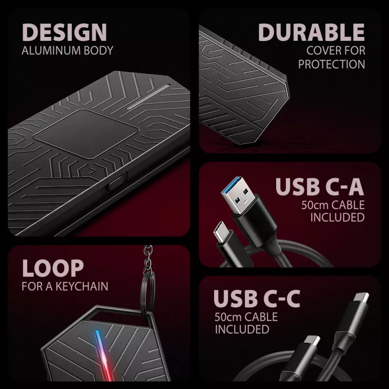Axagon EEM2-GAM išorinis M.2 dėklas USB-C 10Gbps, be varžtų, NVMe ir SATA SSD
