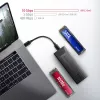 Axagon EEM2-GTS2 išorinis USB-C 10Gbps metalinis dėklas M.2 NVMe ir SATA SSD diskams, bevaržtis