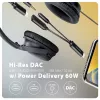Axagon ADA-HCPD USB-C į 3,5 mm lizdą adapteris – Hi-Res DAC garso adapteris, 384kHz/32bit, PD 60W 3A