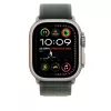 Apple 49 mm žalias Trail Loop dirželis – S/M – natūralus titano apdaila