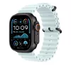 APPLE 49 mm ledyno mėlynos spalvos Ocean dirželio prailginimas – juodos spalvos titano apdaila