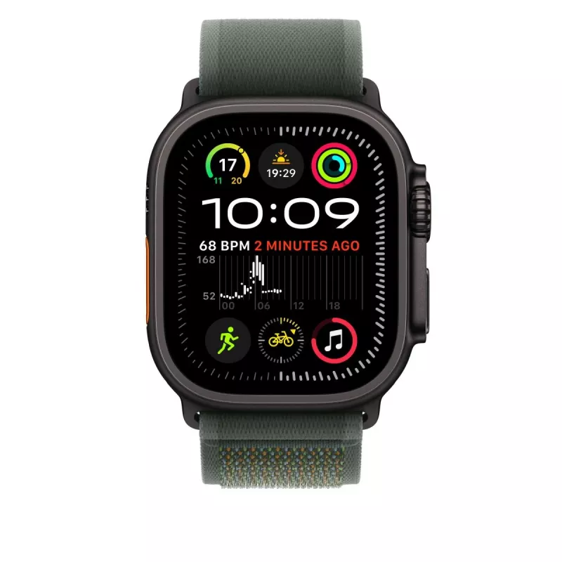 Apple 49mm žalias Trail Loop S/M juodas titano apdaila