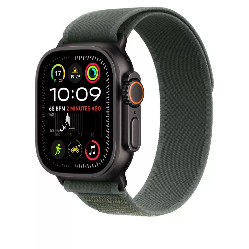 Apple 49mm žalias Trail Loop S/M juodas titano apdaila