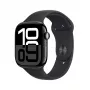 Išmanusis laikrodis Apple Watch Series 10 GPS 46mm Jet Black aliuminio korpusas su juodu sportiniu dirželiu S/M