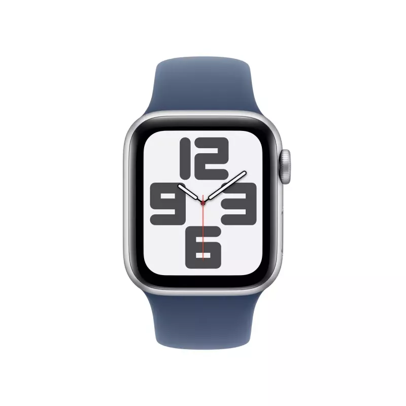 Išmanusis laikrodis Apple Watch SE GPS + Cellular 40 mm sidabrinis aliuminis korpusas, denim mėlyna sportinė juosta M/L