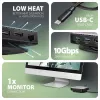 Axagon HMC-UFO USB-C stotelė su M.2 SATA/NVMe lizdu, 1 Gbit/s Ethernet, 384 kHz garsu, USB 3.2 Gen 2 (3.1 Gen 2) Type-C, juoda