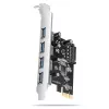 Axagon PCEU-430RS PCIe valdiklis 4x išor. USB-A 5Gbps prievadas, PCIe, USB 3.2 Gen 1 (3.1 Gen 1), Moteriškas, Pilno aukščio, PCIe 2.0, SATA 15-pin