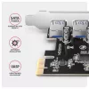 Axagon PCEU-430RS PCIe valdiklis 4x išor. USB-A 5Gbps prievadas, PCIe, USB 3.2 Gen 1 (3.1 Gen 1), Moteriškas, Pilno aukščio, PCIe 2.0, SATA 15-pin