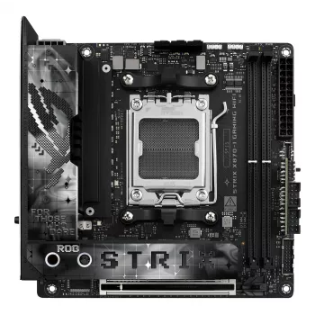 Motininė plokštė ASUS ROG STRIX X870-I GAMING WIFI mini ITX · AMD X870 · Socket AM5 · DDR5 · 2 DIMM · Wi‑Fi 7 · Bluetooth 5.4