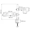 Techly ICA-LCD 174NB monitorių stovas / laikiklis 81,3 cm (32 col.) stalas Juoda
