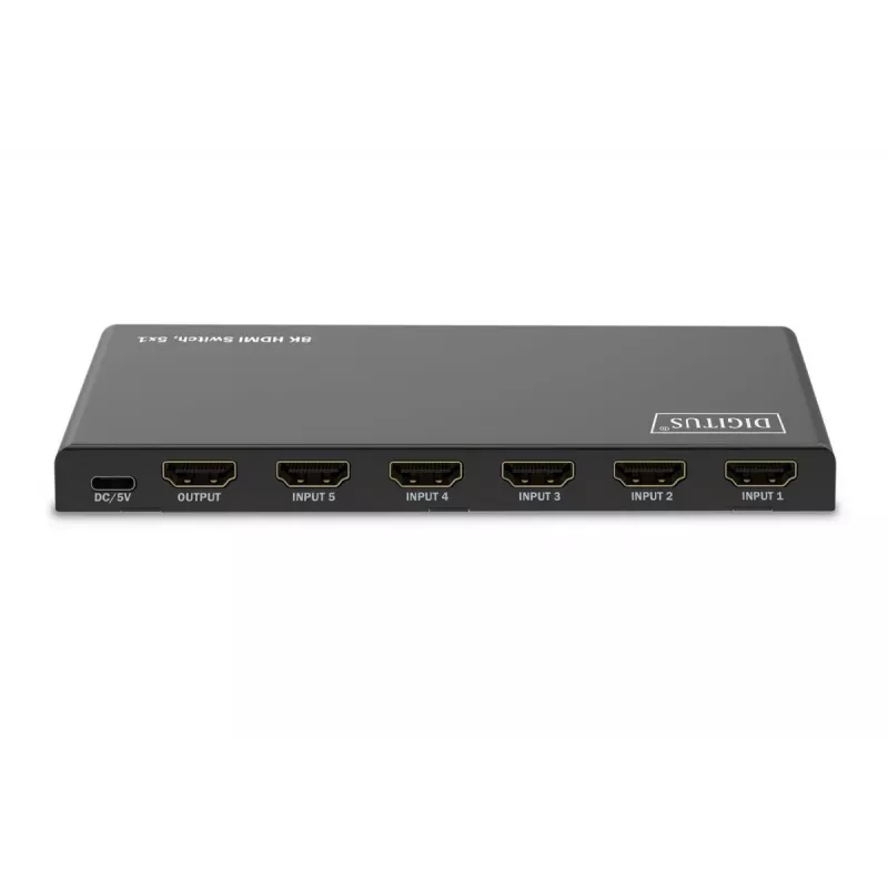 DIGITUS 5x1 HDMI jungiklis, 8K/60Hz (4:4:4), HDR, HDCP2.3