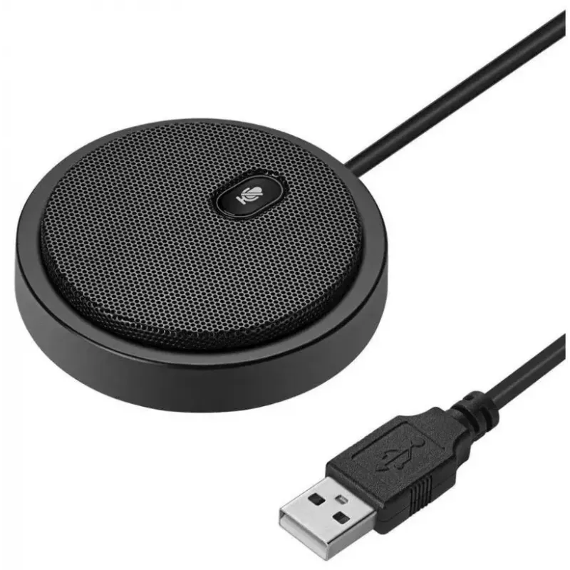 Konferencinis mikrofonas TECHLY 362725, USB-A, įvairiakryptis, 3 m diapazonas, 100–16000 Hz, 680 Ω, metalinis korpusas, 2 m laidas