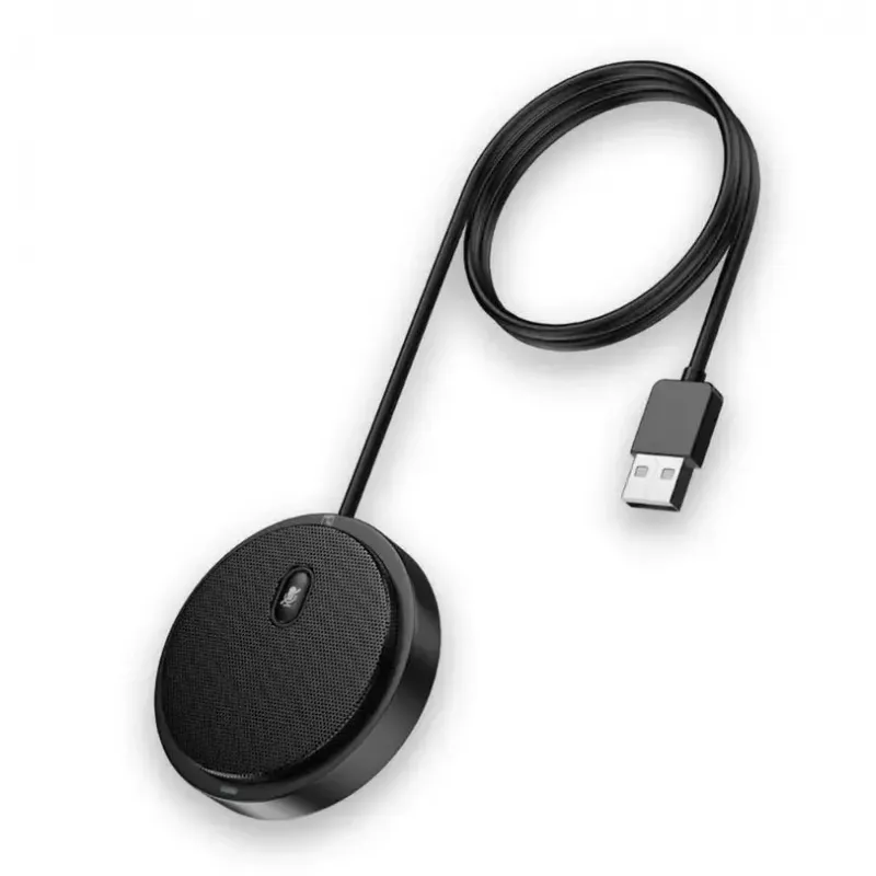 Konferencinis mikrofonas TECHLY 362725, USB-A, įvairiakryptis, 3 m diapazonas, 100–16000 Hz, 680 Ω, metalinis korpusas, 2 m laidas