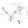 Techly ICA-LCD 462B monitor laikiklis / stovas 81,3 cm (32 col.) stalas Juoda