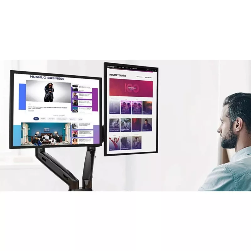 Techly ICA-LCD 462B monitor laikiklis / stovas 81,3 cm (32 col.) stalas Juoda