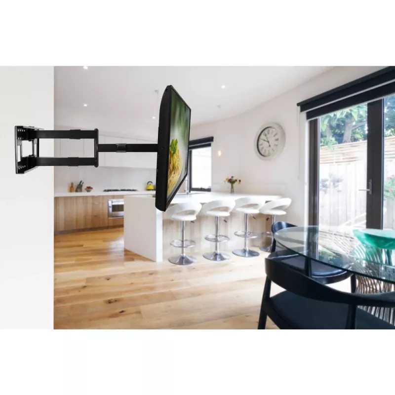 Techly ICA-PLB 490 TV laikiklis/sieninis stovas 2.03 m (80 colių) Juodas