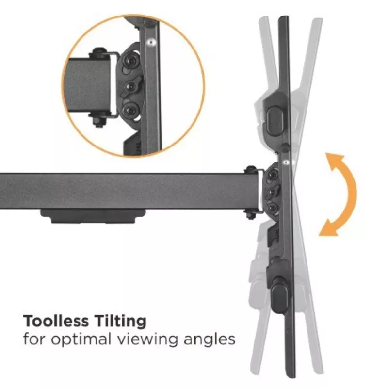Techly ICA-PLB 490 TV laikiklis/sieninis stovas 2.03 m (80 colių) Juodas