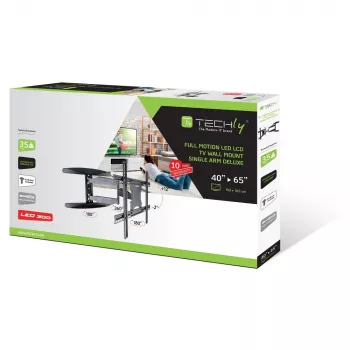 Techly 40-65 Ultra Slim Full Motion LCD TV sieninis laikiklis juodas ICA-PLB 171L