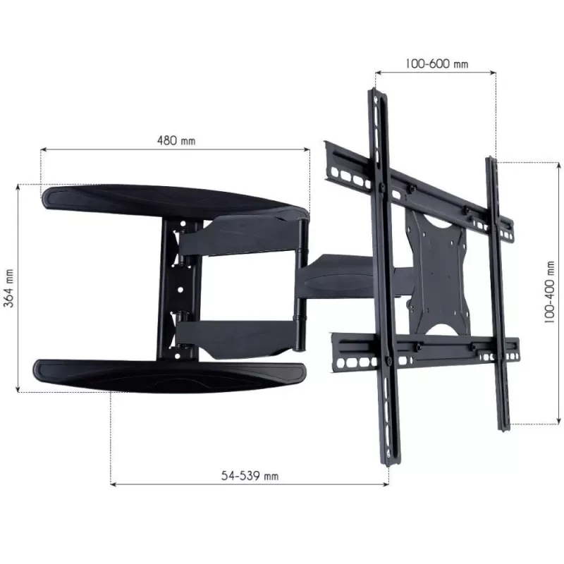 Techly 40-65 Ultra Slim Full Motion LCD TV sieninis laikiklis juodas ICA-PLB 171L