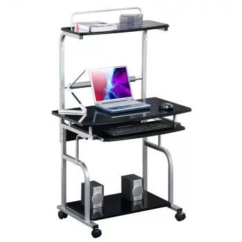 Kompiuterinis stalas Techly ICA-TB 7800BK, blizganti juoda