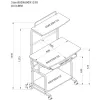 Kompiuterinis stalas Techly ICA-TB 7800BK, blizganti juoda