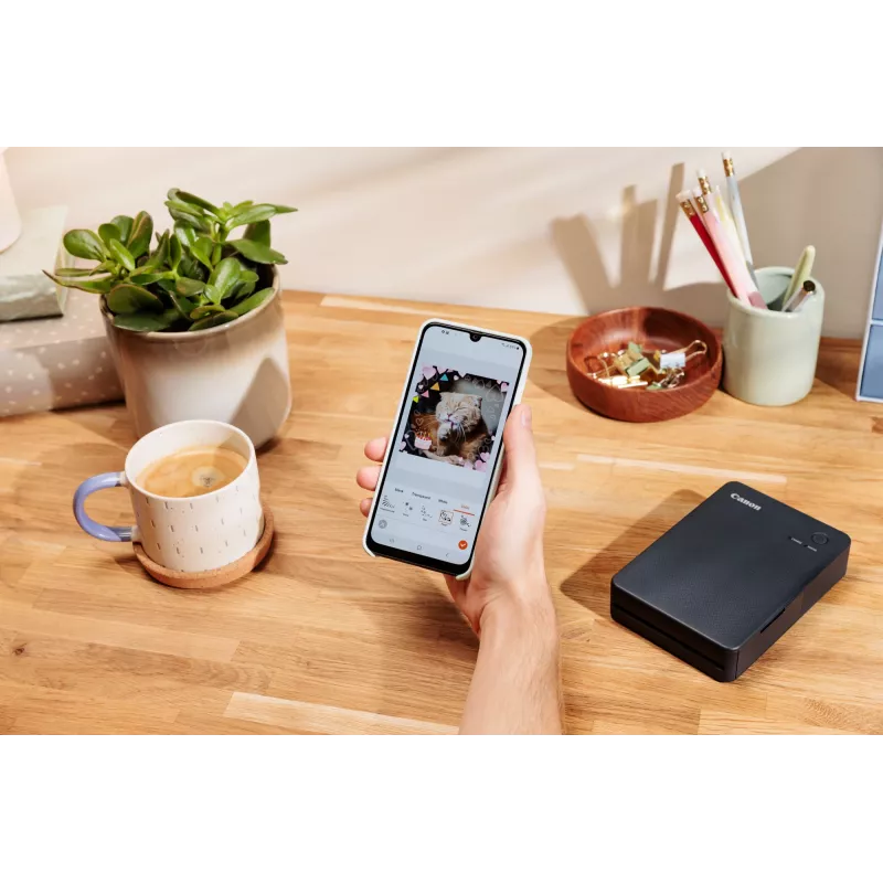 Canon SELPHY QX20 BK nešiojamas nuotraukų spausdintuvas, sublimacinis, 287 x 287 DPI, 7,2x8,5 cm, Wi-Fi