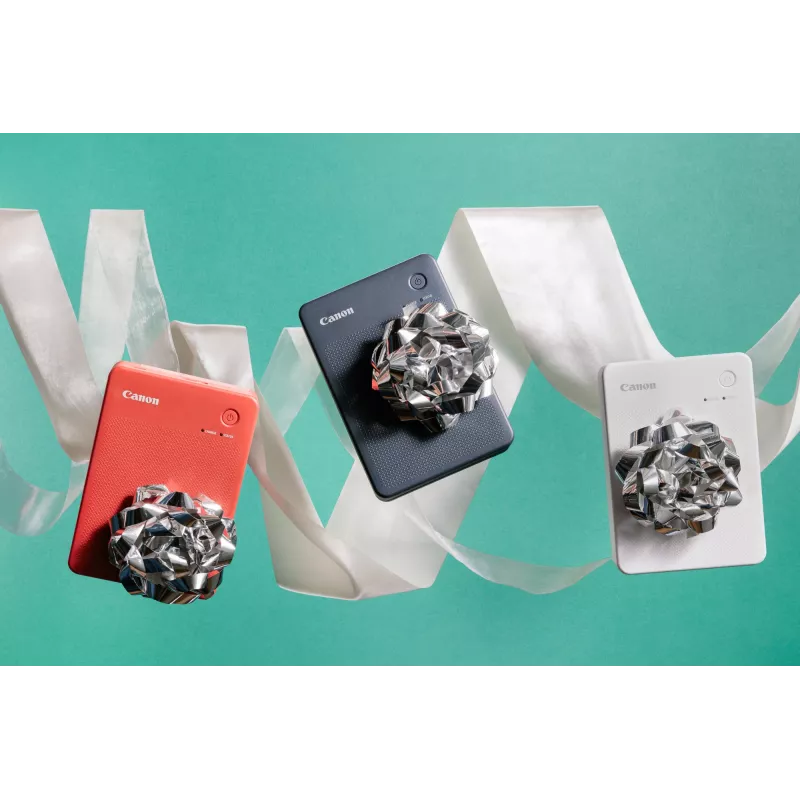 Canon SELPHY QX20 WH – nešiojamas nuotraukų spausdintuvas (dažų sublimacija, 287 x 287 DPI, 7,2x8,5 cm, Wi-Fi, balta)