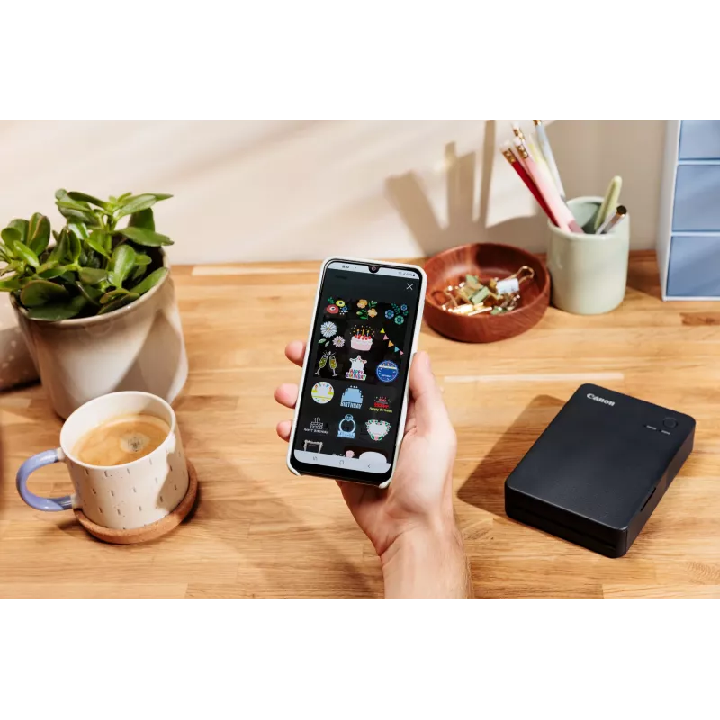 Canon SELPHY QX20 WH – nešiojamas nuotraukų spausdintuvas (dažų sublimacija, 287 x 287 DPI, 7,2x8,5 cm, Wi-Fi, balta)