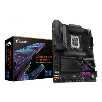 Motininė plokštė GIGABYTE Z890 AORUS ELITE WIFI7, Intel Z890 mikroschemų rinkinys, LGA 1851, ATX, DDR5, 4x DIMM, 4x M.2, Wi‑Fi 7, 2.5Gb LAN