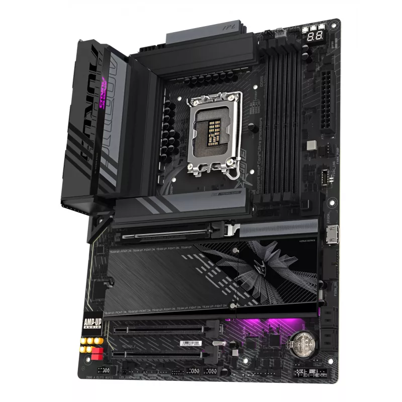 Motininė plokštė GIGABYTE Z890 AORUS ELITE WIFI7, Intel Z890 mikroschemų rinkinys, LGA 1851, ATX, DDR5, 4x DIMM, 4x M.2, Wi‑Fi 7, 2.5Gb LAN