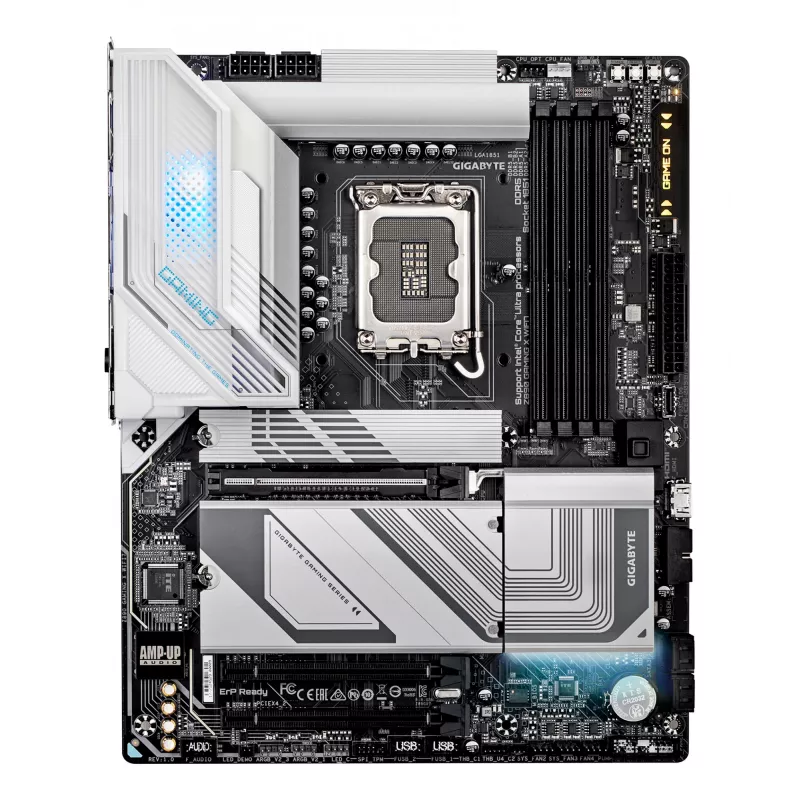 GIGABYTE Z890 GAMING X WIFI7 pagrindinė plokštė – palaiko Intel Core Ultra (2 serija) procesorius, 16+1+2 fazių VRM, iki 8800MHz DDR5 (OC), 1xPCIe 5.0 + 3xPCIe 4.0, Wi-Fi 7, 2.5GbE LAN, USB 4