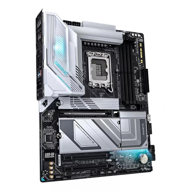 GIGABYTE Z890 GAMING X WIFI7 pagrindinė plokštė – palaiko Intel Core Ultra (2 serija) procesorius, 16+1+2 fazių VRM, iki 8800MHz DDR5 (OC), 1xPCIe 5.0 + 3xPCIe 4.0, Wi-Fi 7, 2.5GbE LAN, USB 4
