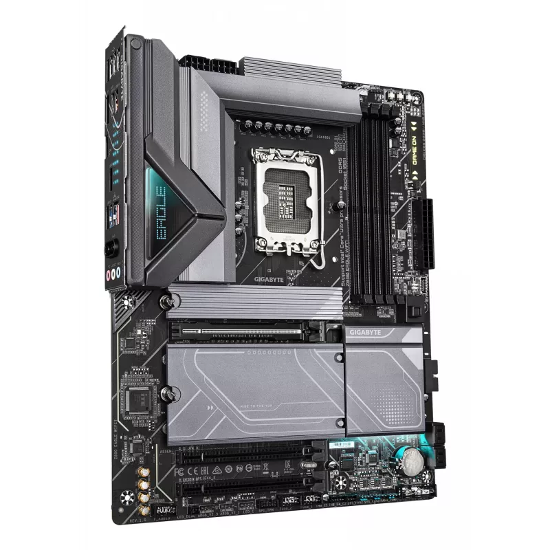 GIGABYTE Z890 EAGLE WIFI7 pagrindinė plokštė – palaiko Intel Core Ultra (2 serijos) procesorius, 14+1+2 fazių VRM, iki 8800MHz DDR5 (OC), 1xPCIe 5.0 + 3xPCIe 4.0, Wi-Fi 7, 2.5GbE LAN, USB 4