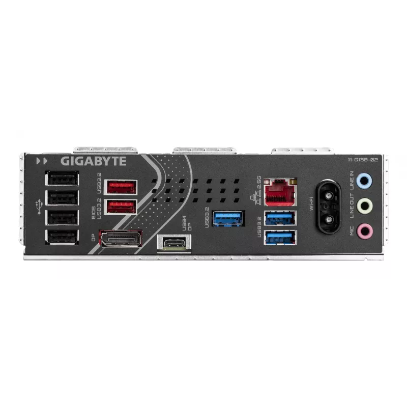 GIGABYTE Z890 EAGLE WIFI7 pagrindinė plokštė – palaiko Intel Core Ultra (2 serijos) procesorius, 14+1+2 fazių VRM, iki 8800MHz DDR5 (OC), 1xPCIe 5.0 + 3xPCIe 4.0, Wi-Fi 7, 2.5GbE LAN, USB 4