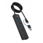 ICY BOX IB-HUB1737-C3 USB 3.2 Gen 1 USB-C 5000 Mbit/s juodas