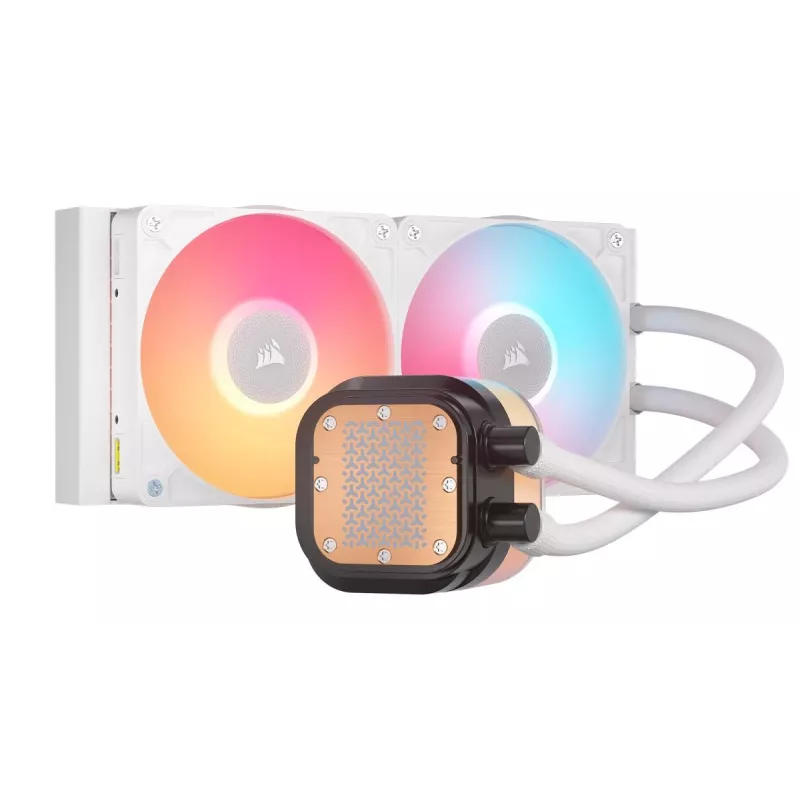 All-in-one skysčio aušintuvas Corsair iCUE LINK TITAN 240 RX LCD 12 cm Baltas