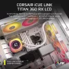All-in-one skysčio aušintuvas Corsair iCUE LINK TITAN 240 RX LCD 12 cm Baltas
