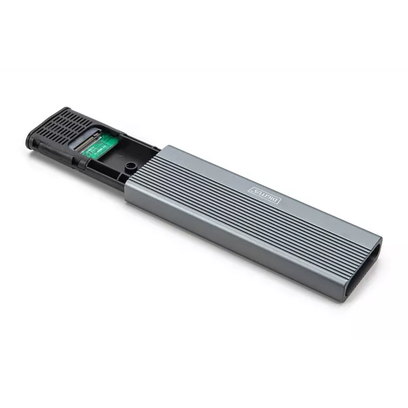 DIGITUS USB išorinis kietojo disko dėklas – NVMe 10Gbps USB3.1 Gen2 aliuminis be įrankių