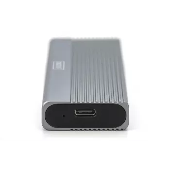 DIGITUS DA-71156 išorinis USB dėklas M.2 NVMe ir SATA SSD – 10 Gbps (NVMe) / 6 Gbps (SATA), USB 3.1 Gen 2, aliuminis, be įrankių