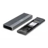 DIGITUS DA-71156 išorinis USB dėklas M.2 NVMe ir SATA SSD – 10 Gbps (NVMe) / 6 Gbps (SATA), USB 3.1 Gen 2, aliuminis, be įrankių
